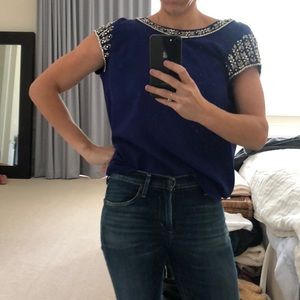 Rebecca Taylor studded silk top